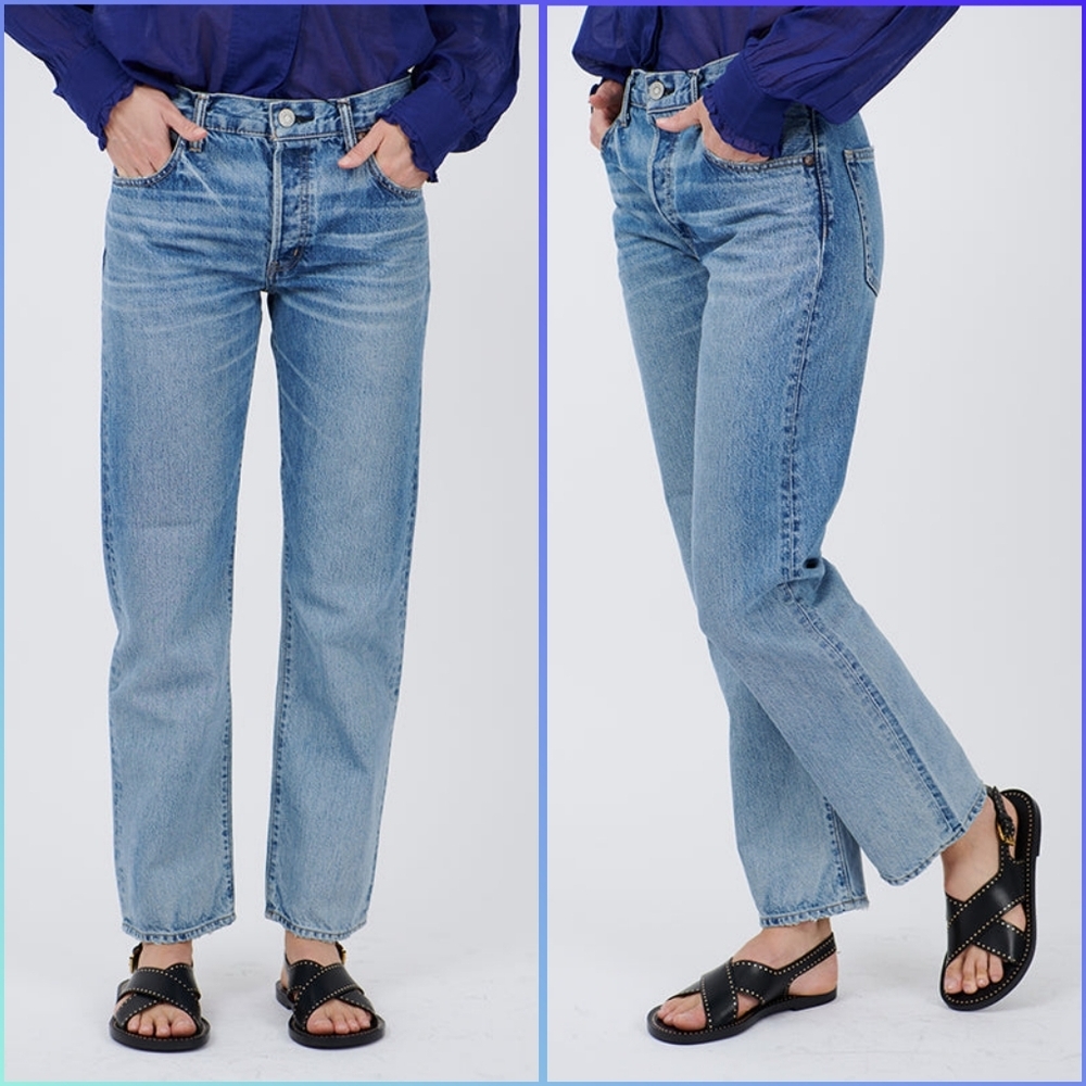 Moussy Vintage Sahlen Straight "Hemmed" Jeans